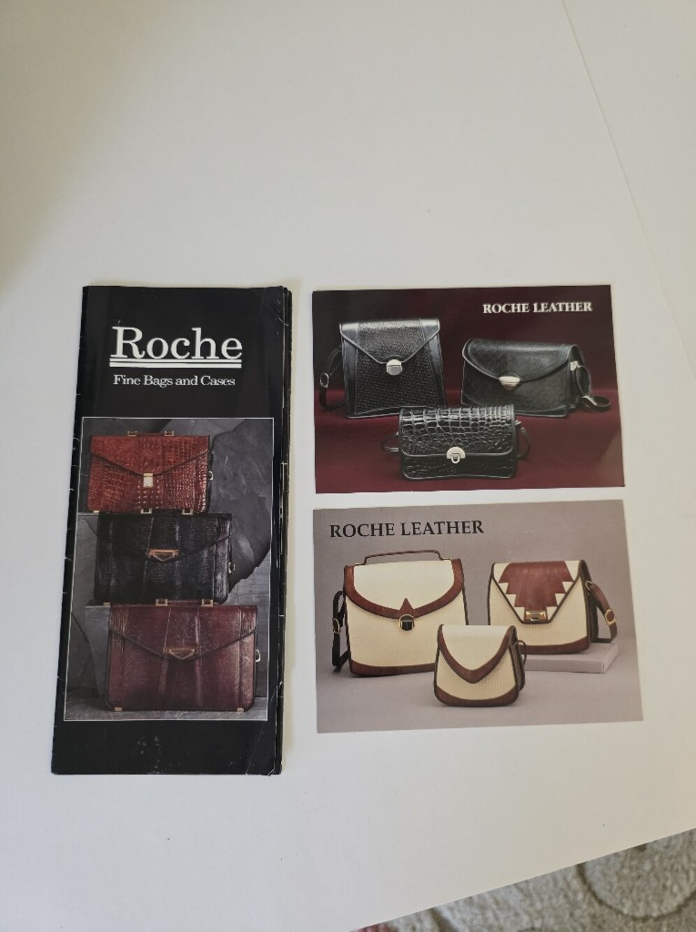 Vintage Roche Signed Calf Leather Briefcase Messenger Laptop Bag Y2K - Picture 13 of 14